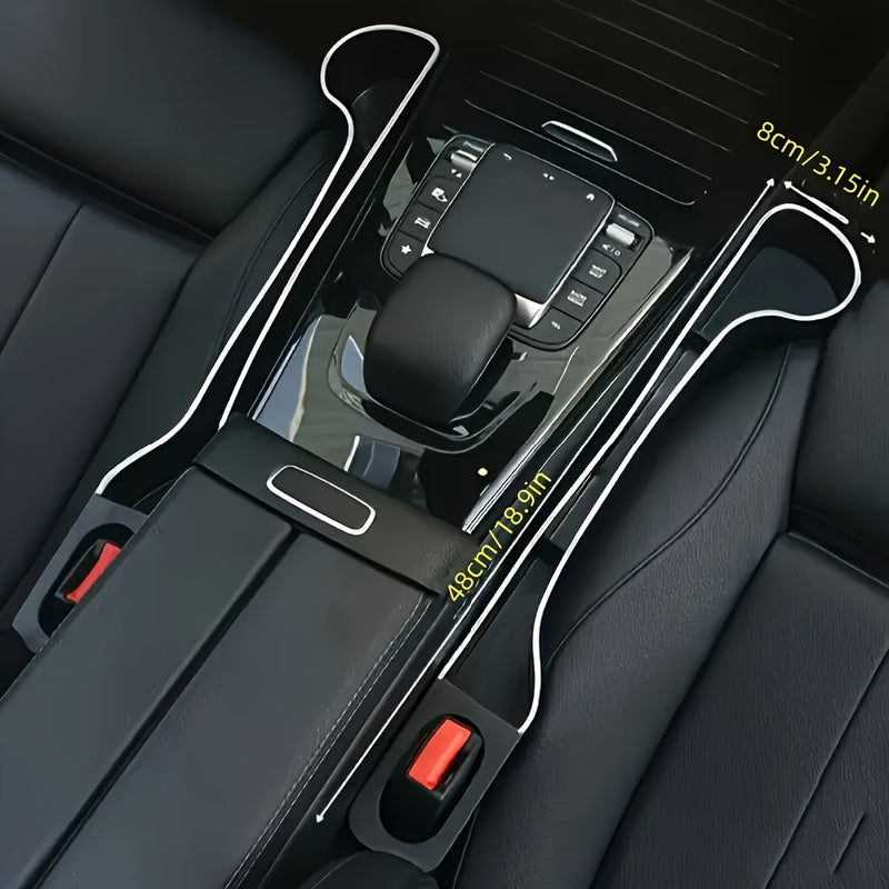 2 Piezas de Organizador Multifuncional para Auto con Portavasos - Solución de Almacenamiento en Plástico Duradero para Asientos Delanteros y Traseros, Ideal para Mantener el Interior del Coche Limpio y Ordenado | Diseño Elegante | Soporte Resistente