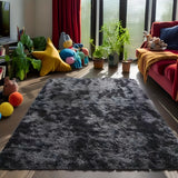 Alfombra de área de estilo nórdico de lujo - Suave, antideslizante, lavable a máquina, fácil de limpiar - Ideal para sala de estar, sofá, mesa de café, dormitorio y cama - Rosa y gris, forma rectangular, fibra de poliéster, respaldo de goma, perfecta par