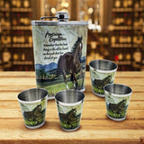 Licorera Whiskera Acero Inoxidable 9 Oz Cantimplora + 4 Copas + Embudo RF 401