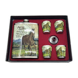 Licorera Whiskera Acero Inoxidable 9 Oz Cantimplora + 4 Copas + Embudo RF 401