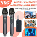 Microfono sin varillas, 2 micrófonos manuales inalámbricos, micrófono dinámico para karaoke, sonido claro con altavoz recargable de hasta 6 horas de uso, ideal para cantar, fiestas y discursos