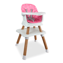 SILLA COMEDOR BABY ELITE DINNER 5 EN 1 1077 BEBESIT ROSADO-