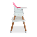 SILLA COMEDOR BABY ELITE DINNER 5 EN 1 1077 BEBESIT ROSADO-