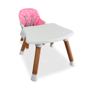 SILLA COMEDOR BABY ELITE DINNER 5 EN 1 1077 BEBESIT ROSADO-