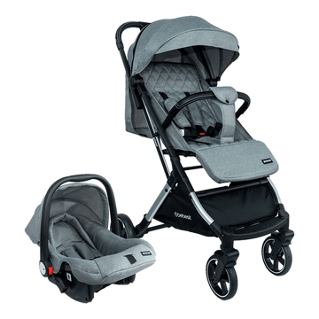 COCHE TRAVEL SYSTEM COMPACTO PIXEL JTS602 BEBESIT GRIS -