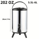 Cubeta multiusos para hielo, cubeta para agua al aire libre, cubeta térmica, cubeta para té de leche, gran capacidad, diseño de tapa multicapa, conserva el calor por más de 12 horas