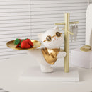 1 pieza, Figurita de gato de la suerte de resina con bandeja dorada, soporte para llaves y joyas, organizador de almacenamiento decorativo para accesorios, acento de decoración del hogar, idea de regalo perfecta, soporte de exhibición multiusos