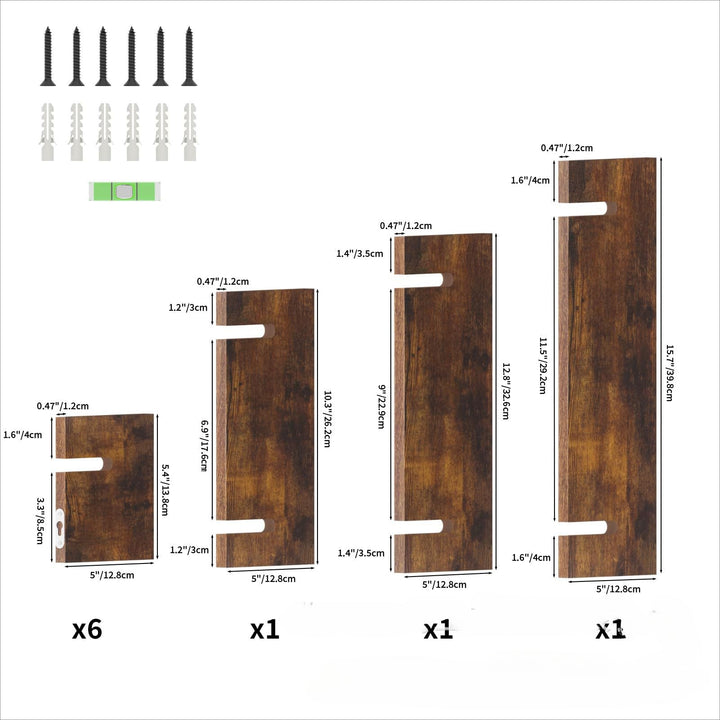 Estantes de madera de estilo Boho para montar en la pared, Diseño de cruz, Almacenamiento y exhibición multiusos para diferentes tipos de habitaciones, Estanterías verdes colgantes de la pared