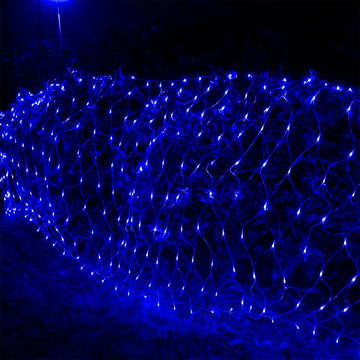 Luces Malla LED 480 Luces 4x1 M Luz Navidad Azul Cable Transparente LEDN480L