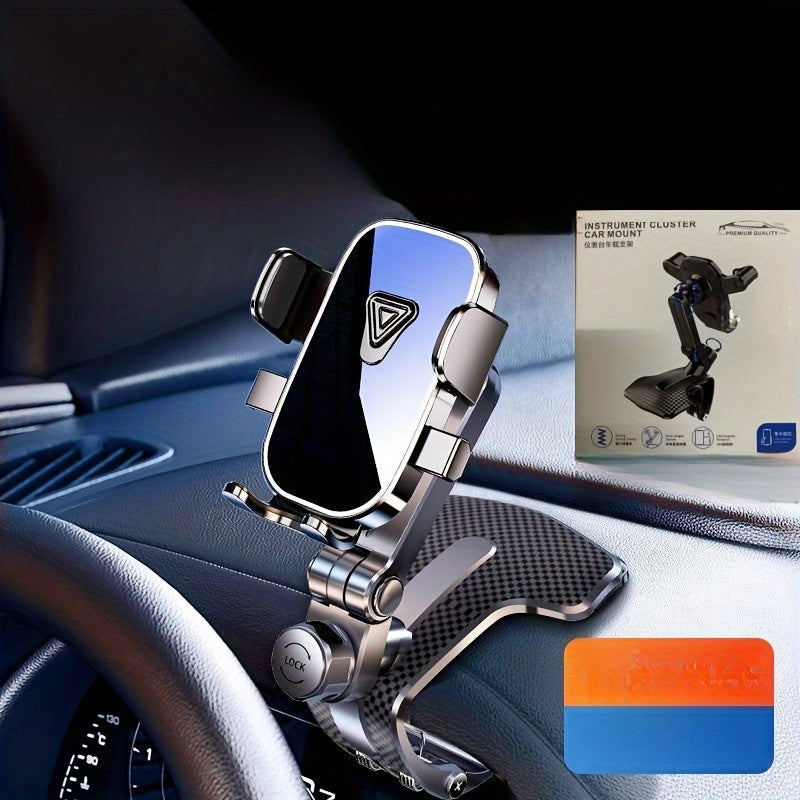 1pc Soporte universal para teléfono de coche - Material ABS, antivibración, control central, fácil instalación, ángulo ajustable, sin carga - Accesorio de conducción segura, sin batería