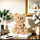 1pc Estatuilla de Oso Dorado Brillante Madre y Bebé | Decoración Animal Adorable | Regalo para el Hogar o Mamá
