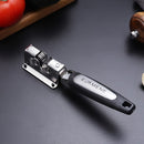 Afilador de Cuchillos de Acero Inoxidable Portátil, Piedra de Afilar de Mano para Cocina, Afilador de Cuchillos Multiusos