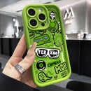 1 Funda de Teléfono Creativa con Patrón en Verde Bambú para iPhone 11, 12, 13, 14, 15, 16, iPhone 16, 15, 14, 13, 12, 11 Pro Max, XS, XR, X, 7, 8 Plus, SE, 13 Mini. Regalo Perfecto de Navidad y Halloween para Novia, Novio o Amigos