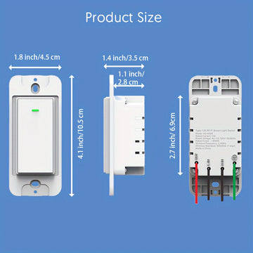 Interruptor de luz inteligente Wi-Fi YNF, control de voz, control remoto, temporizador y programación y control de grupo, compatible con Alexa y Google Home, 4 unidades