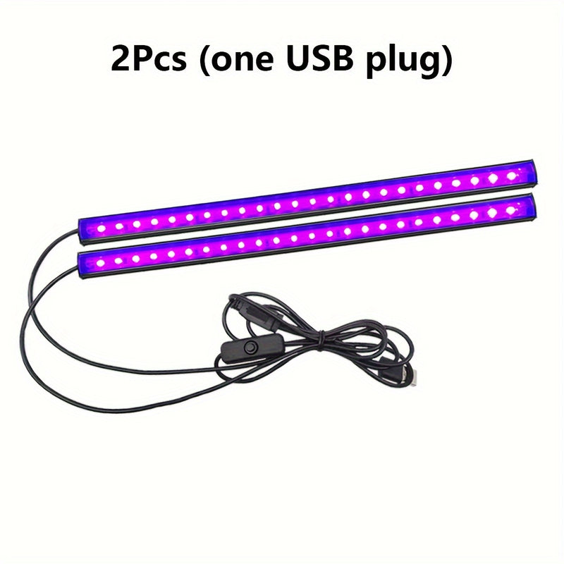 Tira de LED de luz negra UV, 1 metro de aleación de aluminio metálico, alimentada por USB, voltaje de funcionamiento de 5 V, fuente de luz LED para decoración, no requiere batería - Ideal para Halloween, Navidad, fiesta de cumpleaños, pintura corporal, c