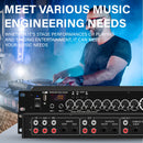 Procesador de audio digital profesional con mezclador, multiefectos, DSP y ecualizador.