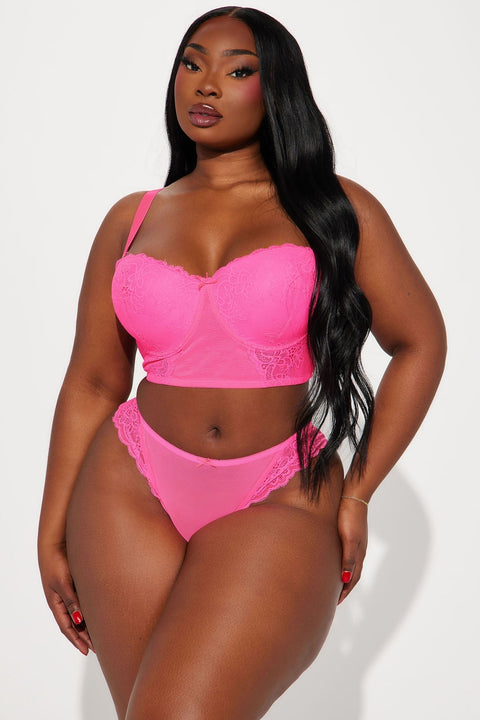 Pertenecer A Ti Calzoncillo de Encaje - Rosa Neón