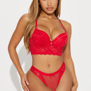Tanga de encaje para verdaderos amantes - Rojo