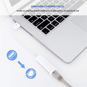 Adaptador USB 2.0 a Ethernet LAN, tarjeta de red de 100 Mbps, conversor ultra rápido USB 2.0 a RJ45 para laptop, compatible con sistemas Windows