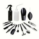 13 piezas Kit de Cuidado Avanzado de Plantas Bonsái - Herramientas de Madera y Metal Duraderas para Plantas de Interior, Cactus y Jardines de Hadas - Incluye Tijeras de Poda, Cuchillo de Injerto y Regadera - Perfecto para Macetas y Plantas en Macetas, Ki