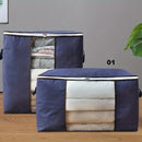 1 Bolsa De Almacenamiento Grande Organizador De Ropa Con Asa Reforzada, Contenedores De Almacenamiento Para Ropa De Cama, Edredones, Ropa, Armario, Ventana Transparente, Cremalleras Resistentes
