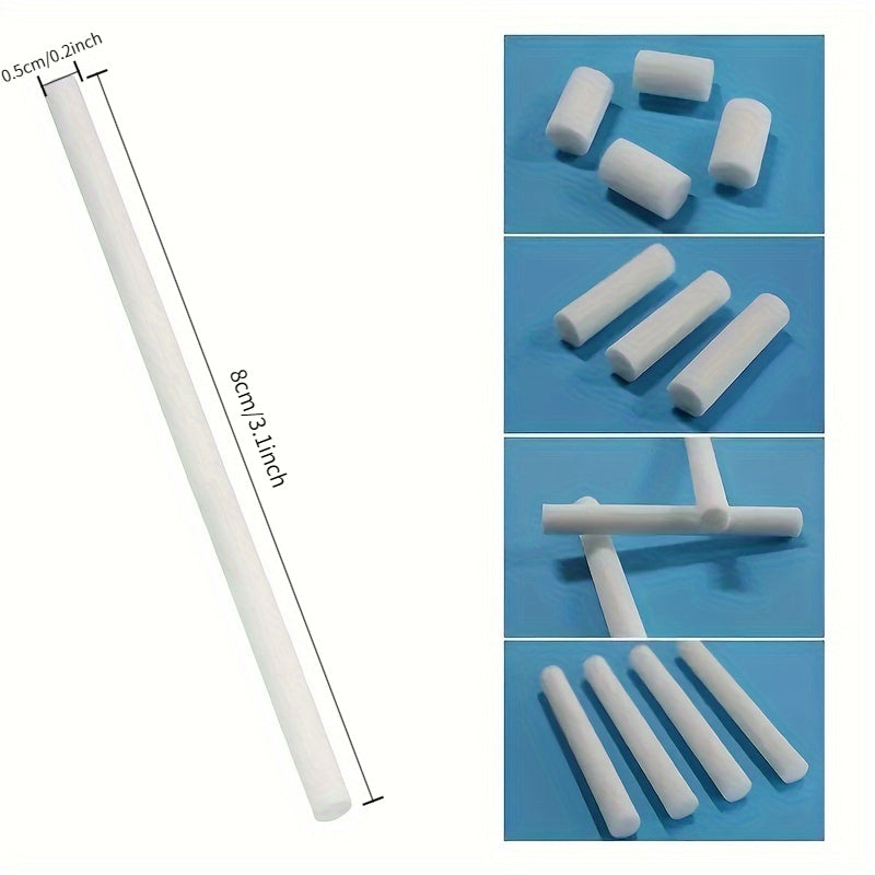50pcs Cartuchos de Filtro de Repuesto para Humidificador - Varillas Ajustables, Material PET Blanco, Instalación Fácil para Humidificadores Generales, Cuidado del Aire en el Hogar | Diseño Sencillo | Diseño Amigable
