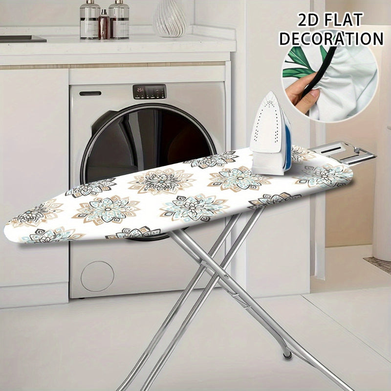 Funda de tabla plana 2D - Rejilla resistente al quemado de tamaño completo, borde elástico, fundas de tabla pesadas estándar con gancho, funda lavable en máquina - 1 pieza