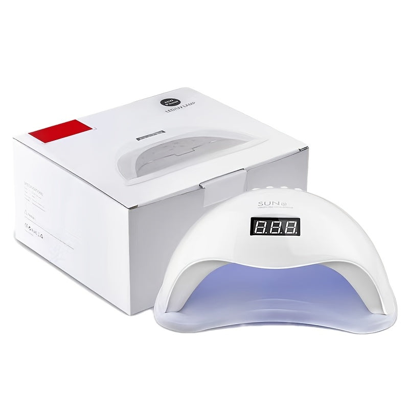Base Desmontable / Lámpara de Uñas LED con Doble Fuente de Luz, 24 Luces LED, Temporizador y Sensor