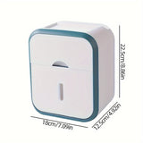 Dispensador de pañuelos montado en pared con estante de almacenamiento, soporte de papel higiénico de baño rectangular de plástico impermeable - Blanco, Decoraciones de Halloween, Navidad