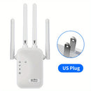 Amplificador de Señal Wifi, Refuerzo de Síntesis Wifi, Compatible con WIFI6, Equipado con un Puerto Ethernet, Con 4 Antenas para Cobertura de 360°, Alcanzando hasta 11,000 Pies Cuadrados, Adecuado para Más de 35 Dispositivos, Y se Puede Configurar con So