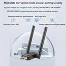 Tarjeta de Red Inalámbrica USB WIFI6 Doble Banda + Adaptador Combinado sin varillas 5.4, Conectar y Listo, Tasa de Transmisión Alta de 900Mbps, Receptor Mini Encriptado de Largo Alcance con Antena Externa de Ganancia 2dBi*2 en 4GHz+5.8GHz, Compatible con