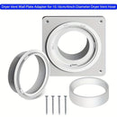 Juego de conector de ventilación, placa de pared con conexión y desconexión rápida, bloqueo giratorio, se adapta a tubos de 4 pulgadas, cubre un área de 7 pulgadas x 7 pulgadas, Ideal para secadora, lavadora y baño