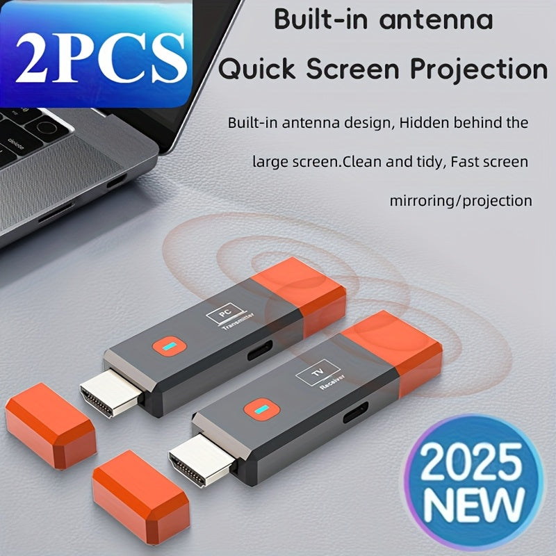 Kit de Extensor y Receptor sin varillas para HDTV 2025, Adaptador de Dongle para TV Stick de PC Portátil a Proyector o Monitor