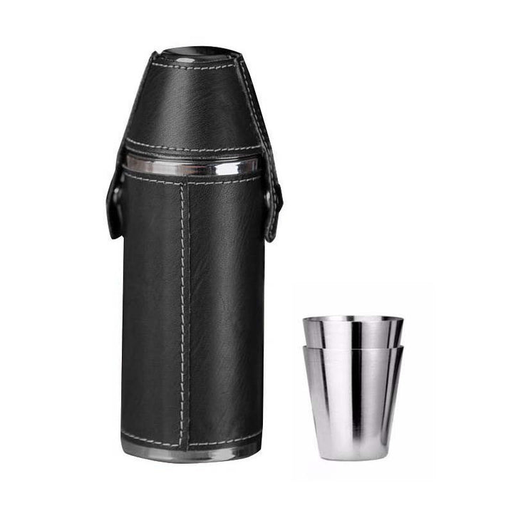 Licorera Whiskera Acero Inoxidable Cilíndrica 9 Oz + 2 Copas RF 394