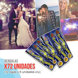 Chispitas Mariposas Luces De Bengala X72 Unidades Matrimonios Navidad Fiesta y Decoración