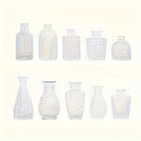 Juego de 10/20/25/30 Jarrones de Vidrio Transparente con Relieve para Arreglos Florales, Adecuado para Decorar Bodas, Escritorios de Oficina, Salas de Estar, Cocinas, Mesas de Comedor, Fiestas, Decoraciones para Cenas a la Luz de las Velas