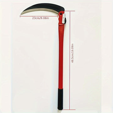 1 pieza de segadora plegable de acero al carbono duradera - Herramienta de poda portátil para jardín con mango de agarre cómodo y hebilla de seguridad, no necesita batería para césped, cuidado de hierba - Esencial para el mantenimiento del jardín, herram