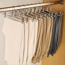 10 ganchos metálicos para pantalones con clips ajustables, ganchos antideslizantes para faldas, diseño ahorrador de espacio y resistente al viento para toallas, calcetines y ropa interior