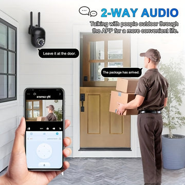 2/4 Paquetes de cámaras inalámbricas de seguridad para el hogar - Video Full HD 1080P, 2, 4G, alcance largo de WiFi, visión nocturna, monitoreo remoto APP, intercomunicador de voz bidireccional, detección de movimiento, alarma en tiempo real, adecuado pa