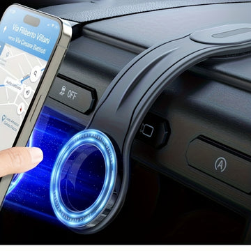 1pc FlexiMounts Soporte magnético para teléfono de coche, brazo de aluminio desmontable y flexible, soporte de silicona para el salpicadero, compatible con la mayoría de los vehículos