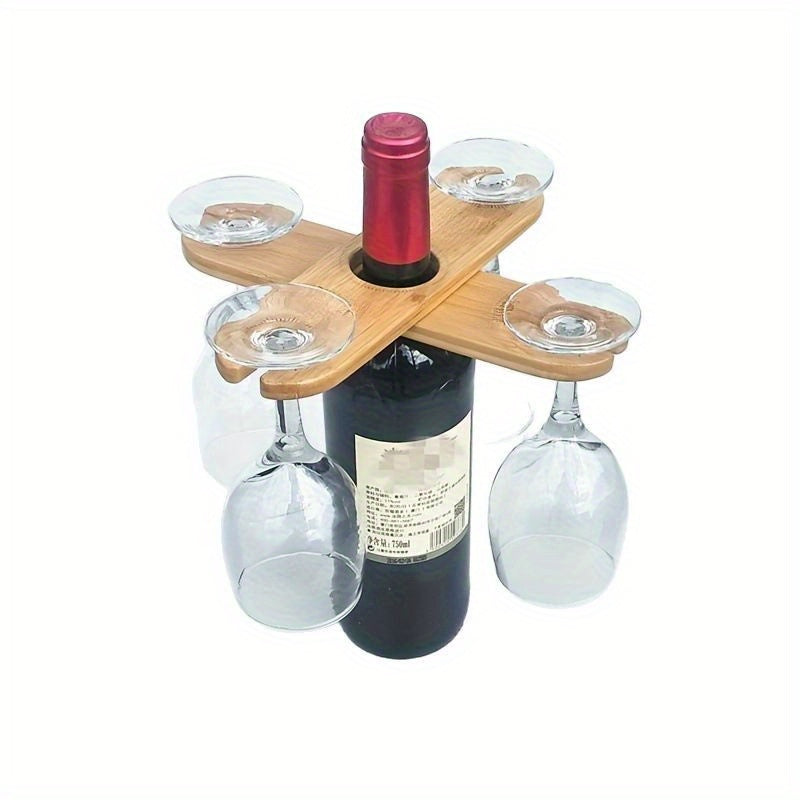 1pc Soporte para Vinos, Portavasos de Vidrio Creativo con Almacenamiento Elevado, Organizador para Cocina y Barra, Accesorio para Sala, Restaurante o Hogar