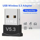 Adaptador de red USB BT5.3, receptor USB dongle, solo compatible con computadoras de escritorio y portátiles, solo admite sistemas Windows11/10, compatible con dispositivos de versións 5.3/5.1/5.0/4.2/4.1/4.0 y otras, proporciona inmediatamente función d