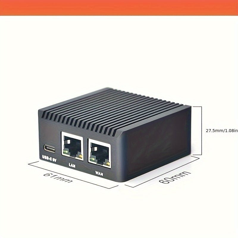 Carcasa de metal oficial de Nanopi R2S: Sistema OpenWrt RK3328 Mini Router con dos puertos Gigabit, Ethernet de 1 Gb, almacenamiento amplio