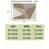 1pc Alfombra de baño de tierra de diatomeas antideslizante y absorbente de agua, con estampado geométrico de secado rápido, alfombra de baño suave y duradera para el baño y la ducha.
