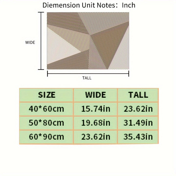 1pc Alfombra de baño de tierra de diatomeas antideslizante y absorbente de agua, con estampado geométrico de secado rápido, alfombra de baño suave y duradera para el baño y la ducha.