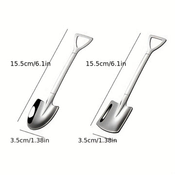 Conjunto de 1/4 piezas de cucharas de acero inoxidable de alto nivel estético, cuchara pala, cuchara para postres, cuchara para frutas, cuchara para té helado, cuchara para mezclar café, cuchara para mermelada, cuchara para helados, cuchara para ensalada