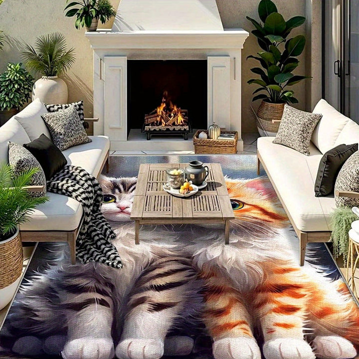 Alfombra de Lujo Seven Deer - 853gsm, Antideslizante y Lavable a Máquina para Interior/Exterior, Extra Grande para Sala, Patio o Caravana - Diseño Bohemio, Material de Alta Calidad, Fácil Limpieza, Suelo Versátil, Ideal para Camping e Interiores