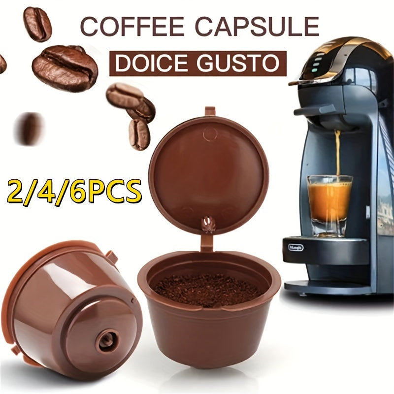 2/4/6 Piezas, Filtro De Cápsula De Café Reutilizable, Compatible Con Nescafé Dolce Gusto, Utensilios De Cocina