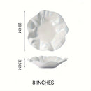 1pc 8/11/13 Pulgadas Plato De Cerámica Blanca, Vajilla Creativa Para La Hora Del Té, Plato De Pasta, Plato De Cena De Cocina Molecular, Plato De Comida Dietética, Plato De Exhibición De Postres Para El Hogar, Plato De Ensalada De Frutas, Para Restaurante