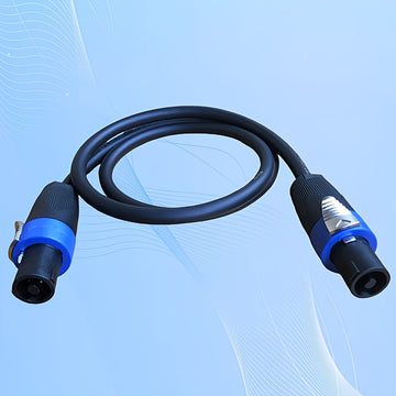 Cable de audio profesional con conectores masculinos a masculinos, Speakon a Speakon, 4 estilos de conectores, 100cm/3.28 pies o 500cm/16.4 pies, material PVC, forma redonda, modo de alimentación sin carga, no requiere batería, con cableado para instalac